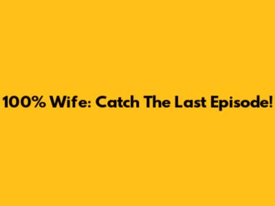100% Wife: Catch The Last Episode!