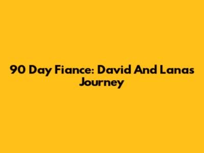 90 Day Fiance: David And Lana's Journey