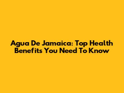 Agua De Jamaica: Top Health Benefits You Need To Know