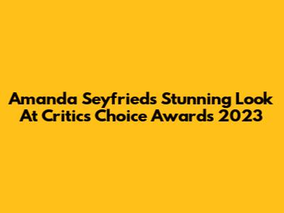 Amanda Seyfried's Stunning Look At Critics Choice Awards 2023