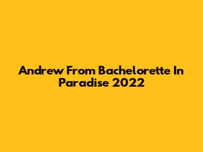 Andrew From Bachelorette In Paradise 2022