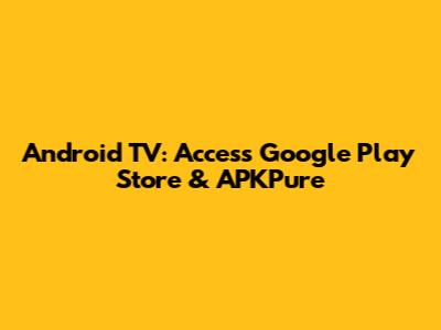 Android TV: Access Google Play Store & APKPure