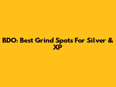 BDO: Best Grind Spots For Silver & XP