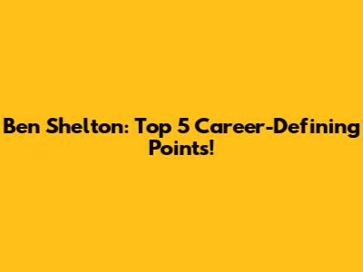 Ben Shelton: Top 5 Career-Defining Points!