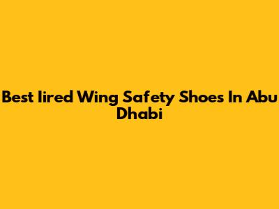 Best Iired Wing Safety Shoes In Abu Dhabi