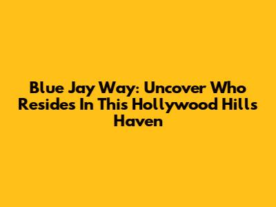 Blue Jay Way: Uncover Who Resides In This Hollywood Hills Haven