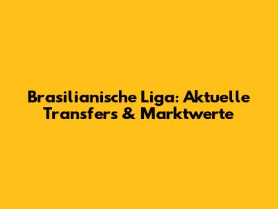 Brasilianische Liga: Aktuelle Transfers & Marktwerte