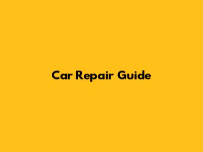 Car Repair Guide