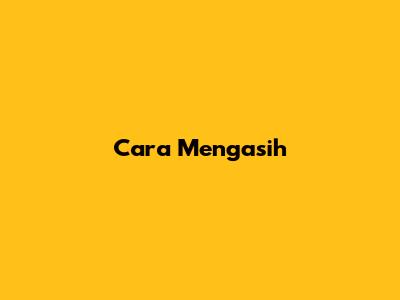 Cara Mengasih
