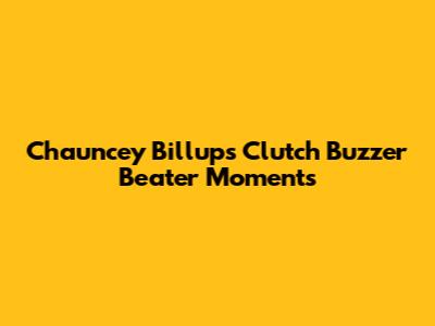 Chauncey Billups' Clutch Buzzer Beater Moments