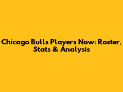 Chicago Bulls Players Now: Roster, Stats & Analysis