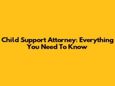 Child Support Attorney: Everything You Need To Know