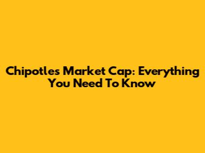 Chipotle's Market Cap: Everything You Need To Know