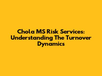 Chola MS Risk Services: Understanding The Turnover Dynamics