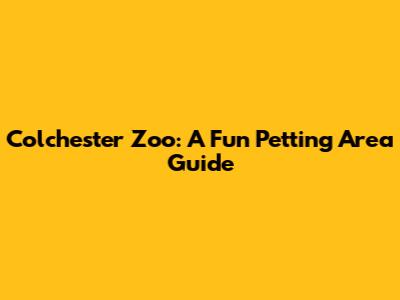 Colchester Zoo: A Fun Petting Area Guide