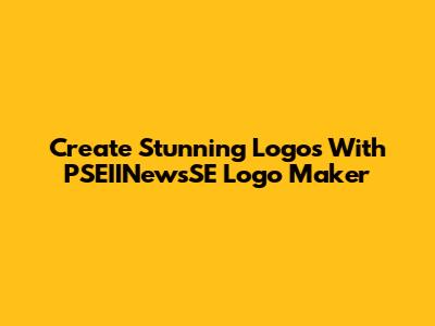 Create Stunning Logos With PSEIINewsSE Logo Maker
