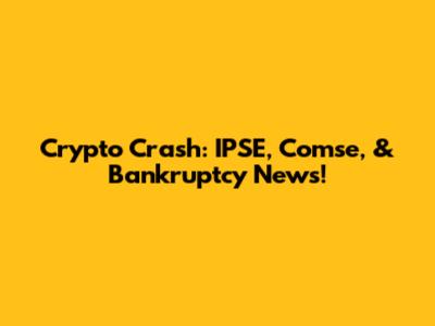 Crypto Crash: IPSE, Comse, & Bankruptcy News!