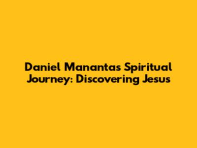 Daniel Mananta's Spiritual Journey: Discovering Jesus