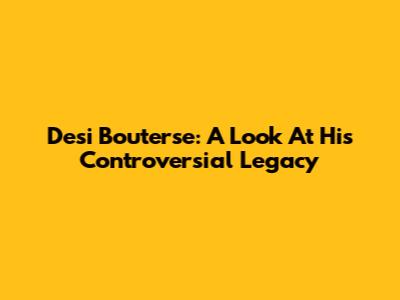 Desi Bouterse: A Look At His Controversial Legacy