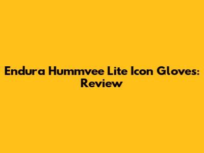 Endura Hummvee Lite Icon Gloves: Review