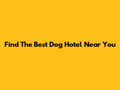 Find The Best Dog Hotel Near You