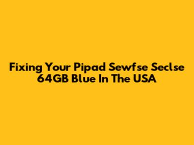 Fixing Your Pipad Sewfse Seclse 64GB Blue In The USA