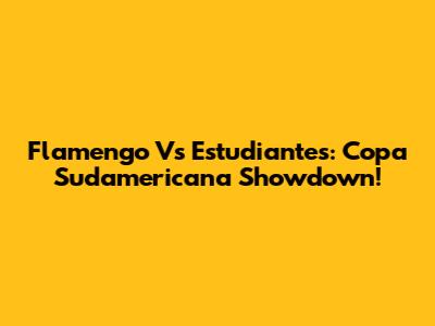 Flamengo Vs Estudiantes: Copa Sudamericana Showdown!
