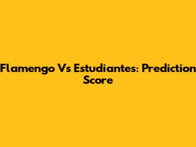 Flamengo Vs Estudiantes: Prediction Score