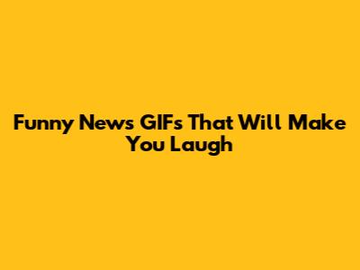 Funny News GIFs That Will Make You Laugh