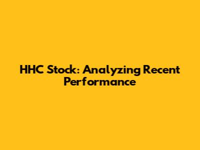 HHC Stock: Analyzing Recent Performance