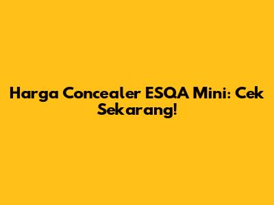 Harga Concealer ESQA Mini: Cek Sekarang!