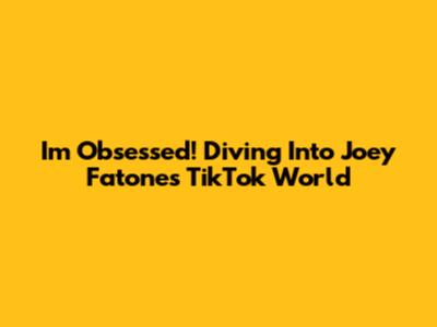 I'm Obsessed! Diving Into Joey Fatone's TikTok World