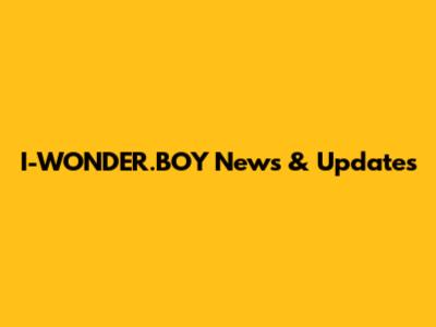 I-WONDER.BOY News & Updates