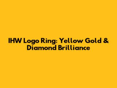 IHW Logo Ring: Yellow Gold & Diamond Brilliance