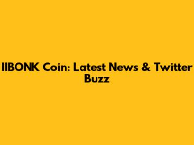 IIBONK Coin: Latest News & Twitter Buzz