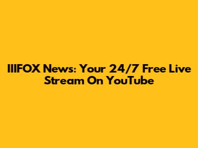 IIIFOX News: Your 24/7 Free Live Stream On YouTube