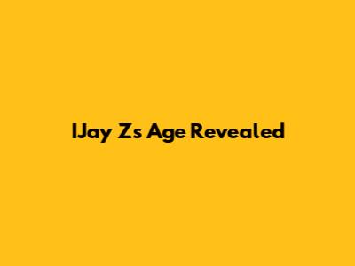 IJay Z's Age Revealed