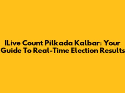 ILive Count Pilkada Kalbar: Your Guide To Real-Time Election Results