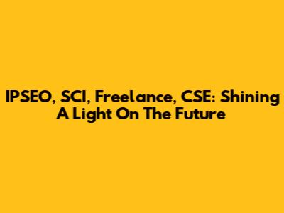 IPSEO, SCI, Freelance, CSE: Shining A Light On The Future