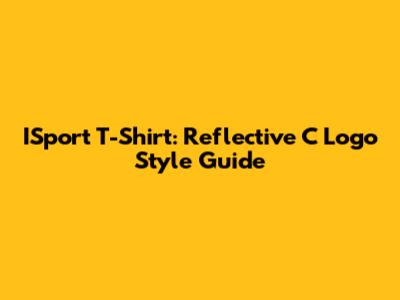 ISport T-Shirt: Reflective C Logo Style Guide