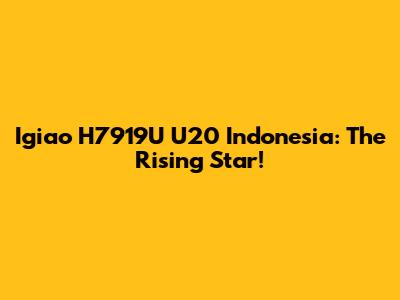 Igiao H7919U U20 Indonesia: The Rising Star!