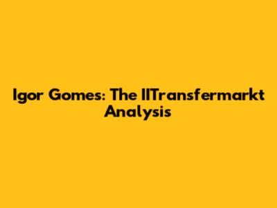 Igor Gomes: The IITransfermarkt Analysis