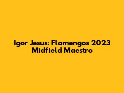Igor Jesus: Flamengo's 2023 Midfield Maestro