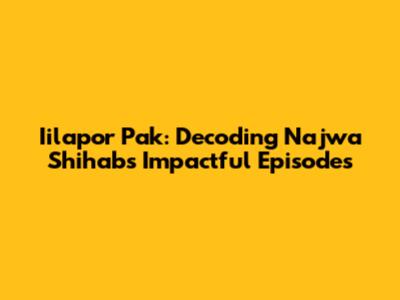 Iilapor Pak: Decoding Najwa Shihab's Impactful Episodes