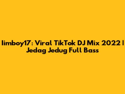 Iimboy17: Viral TikTok DJ Mix 2022 | Jedag Jedug Full Bass