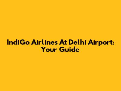 IndiGo Airlines At Delhi Airport: Your Guide