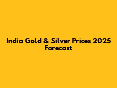 India Gold & Silver Prices 2025 Forecast