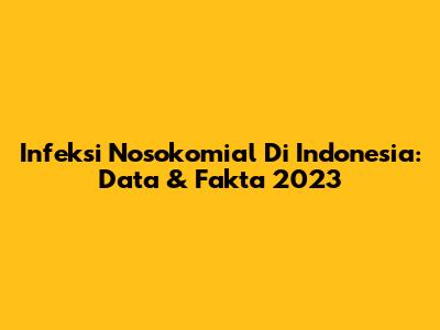 Infeksi Nosokomial Di Indonesia: Data & Fakta 2023