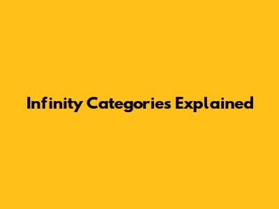 Infinity Categories Explained