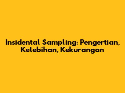 Insidental Sampling: Pengertian, Kelebihan, Kekurangan